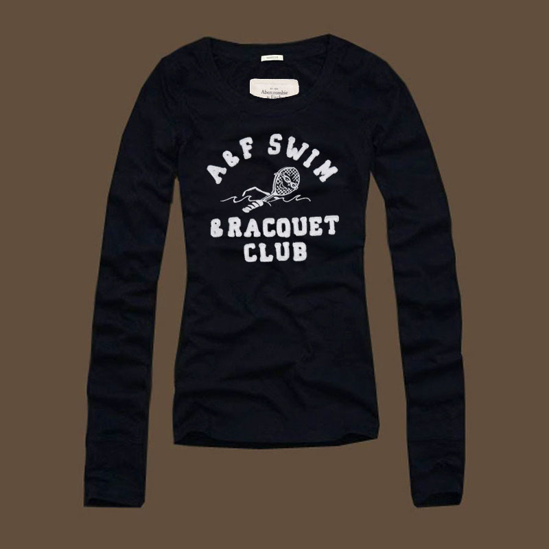 Abercrombie Fitch Mujeres De Cuello Redondo Largo Remera AF8106